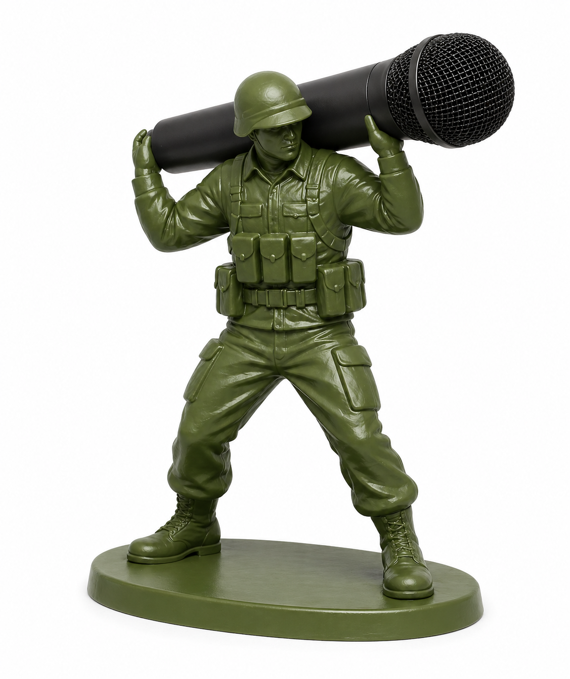 Trophy Mic Series - Soldier On-Shoulder - Microphone Holder